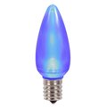 Vickerman 0.96 watt 130V C9 Ceramic LED Blue Bulb with Nickel Base 25 per Bag XLEDSC92-25